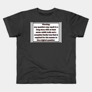 Adhd question answers warning label Kids T-Shirt